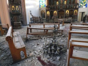 bombed church