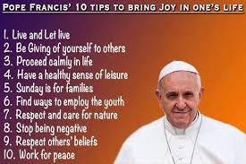 Pope Francis sayings for a joyful life
